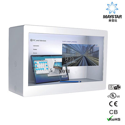 China Vakje van de hoge Resolutie het Transparante LCD Vertoning, Transparante Vertoningsshowcase leverancier