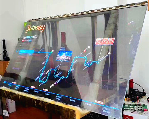 China Groot Transparant OLED-Touch screen/het Dunne Transparante Videoglasscherm leverancier